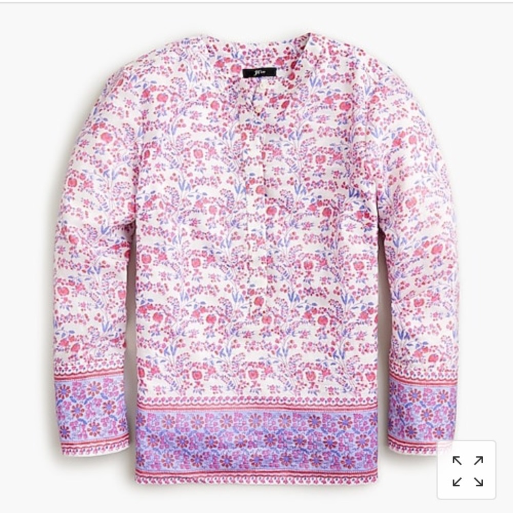 J. Crew Tunic In Iris Block Print - image 1